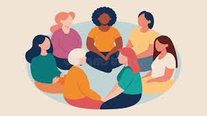 women in circle sitting together